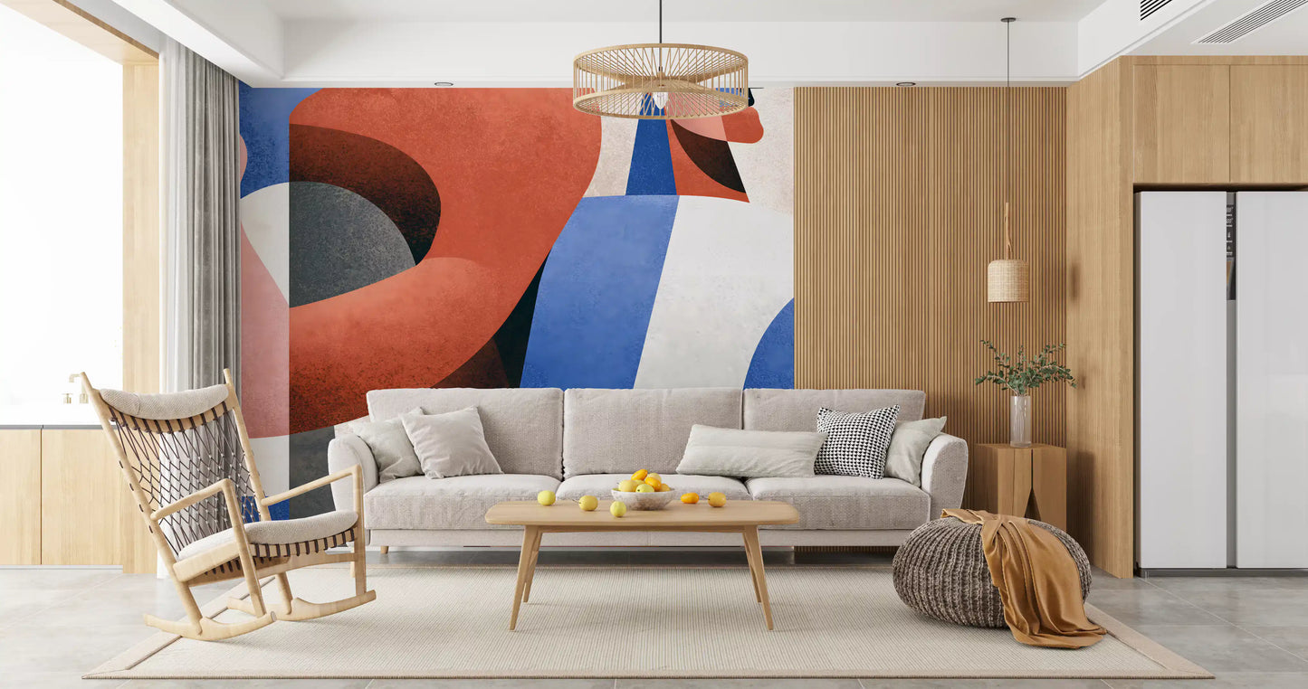 Modern Geometric Abstraction Wall Mural