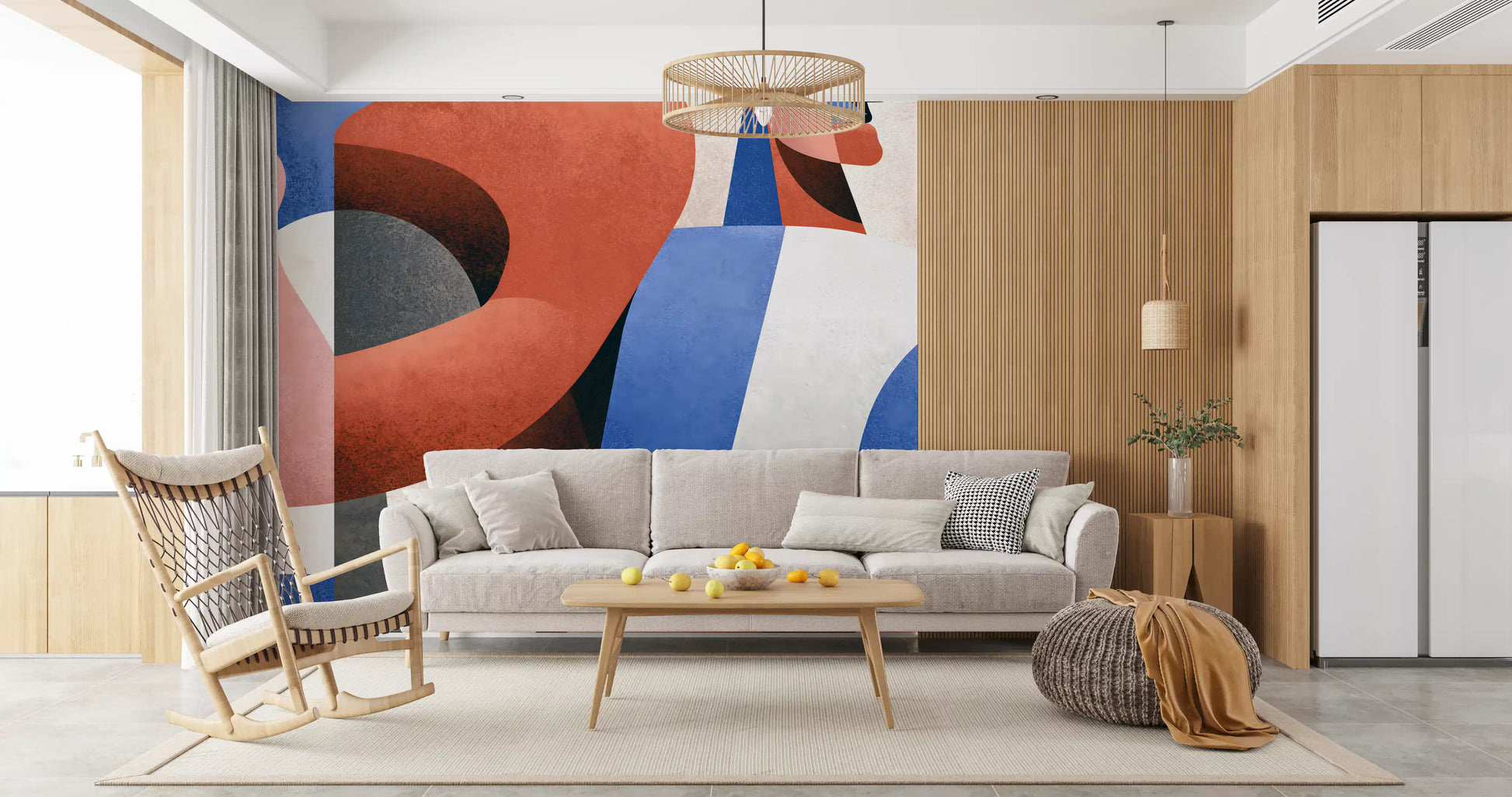 Modern Geometric Abstraction Wall Mural