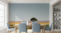 Minimalist Desert Oasis Landscape Wall Mural