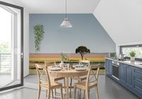 Minimalist Desert Oasis Landscape Wall Mural