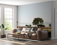 Misty Morning Horizon Landscape Wall Mural