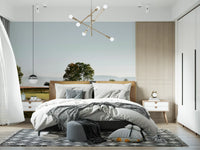 Misty Morning Horizon Landscape Wall Mural