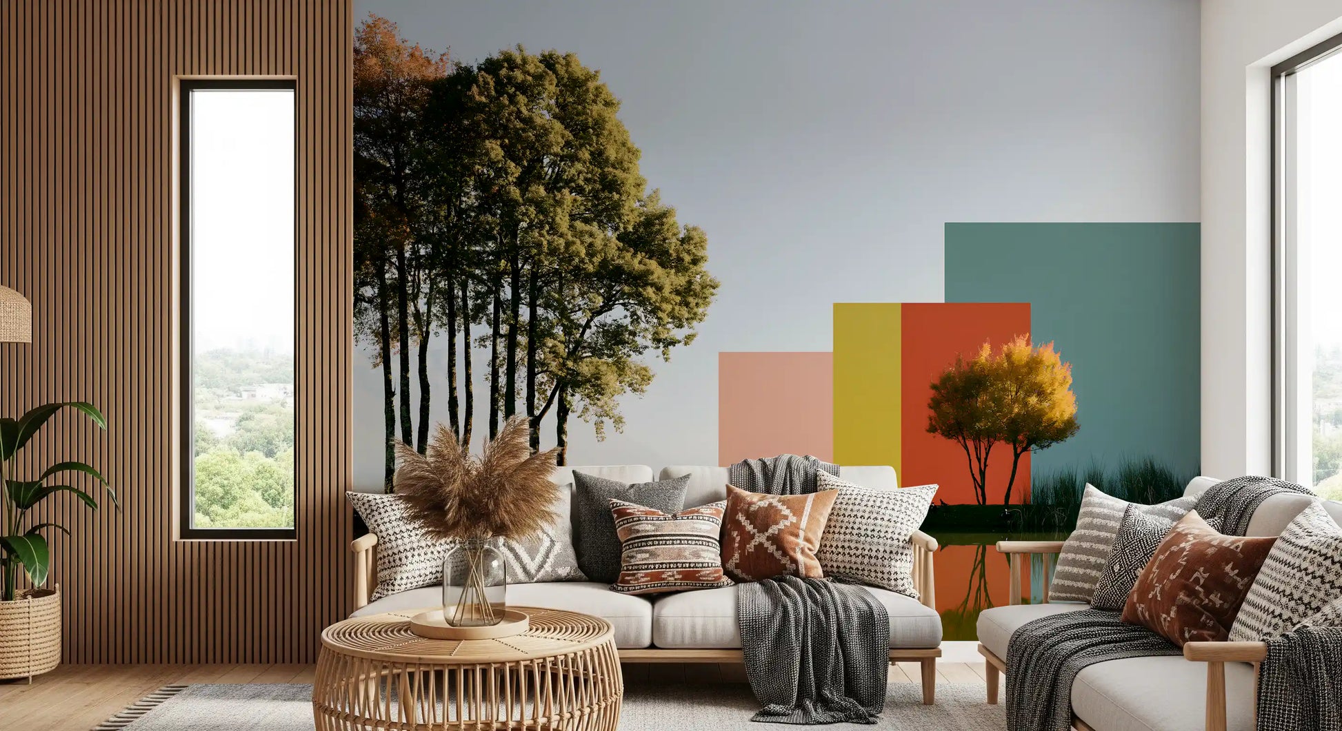Minimalist Landscape Reflection Wall Mural