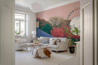 Fairground Pavilion and Ferris Wheel Wall Mural