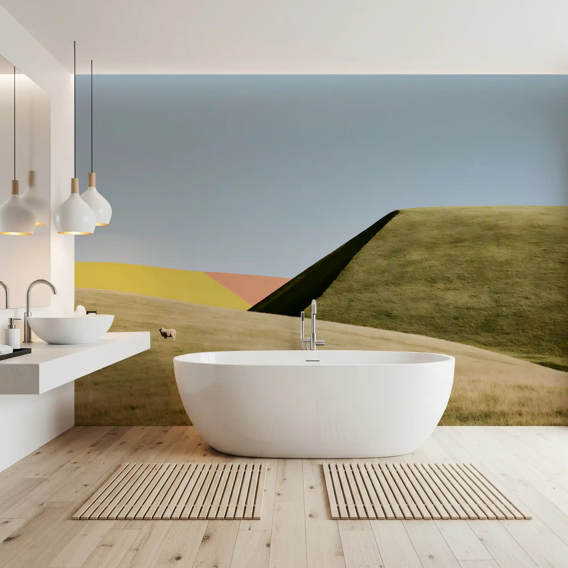 Abstract Geometric Meadow Wall Mural