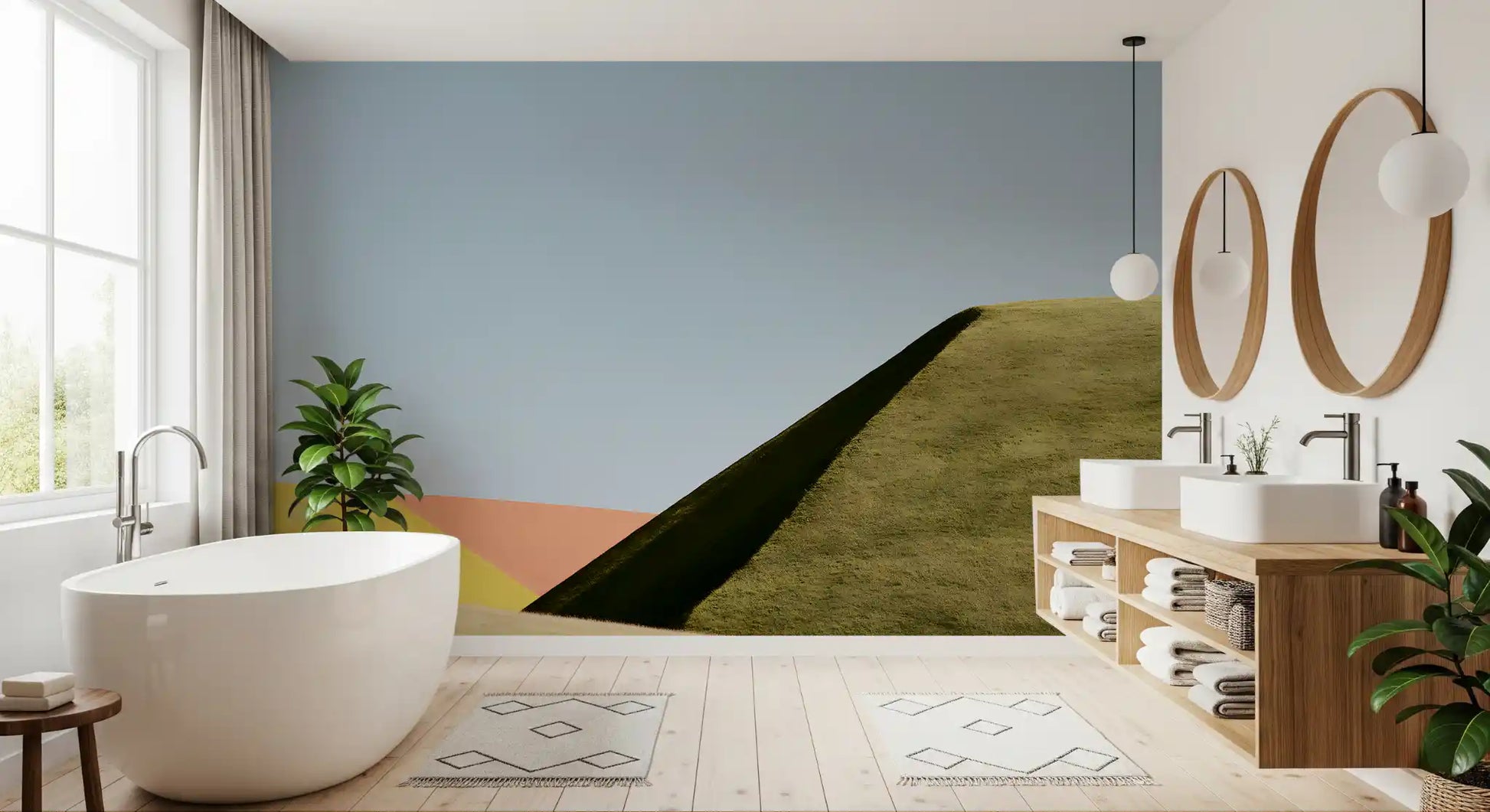 Abstract Geometric Meadow Wall Mural