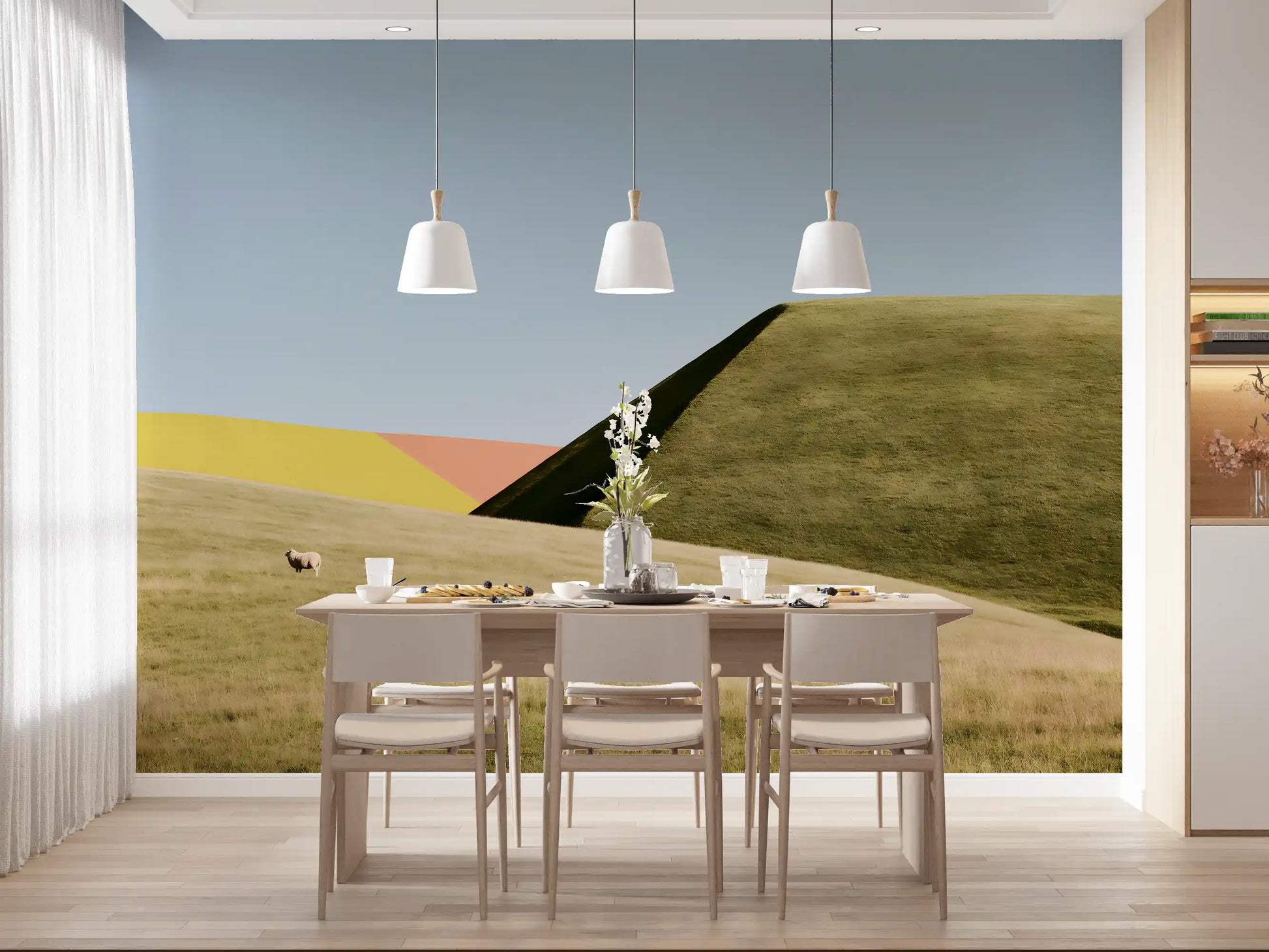 Abstract Geometric Meadow Wall Mural
