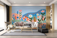 Bohemian Spring Meadow Landscape Wall Mural