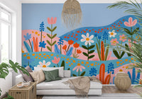 Bohemian Spring Meadow Landscape Wall Mural