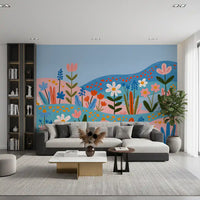 Bohemian Spring Meadow Landscape Wall Mural