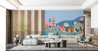 Bohemian Spring Meadow Landscape Wall Mural