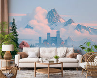 Enchanted Highland Fortress Landscape Wall Mural