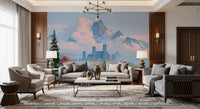 Enchanted Highland Fortress Landscape Wall Mural