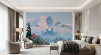Enchanted Highland Fortress Landscape Wall Mural
