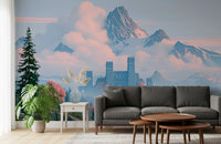 Enchanted Highland Fortress Landscape Wall Mural