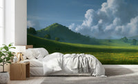 Rolling Green Hills and Summer Skies Wall Mural