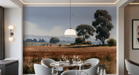 Serene Meadow Wildlife Landscape Wall Mural