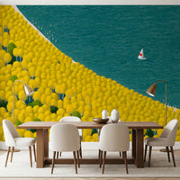 Isometric Autumn Sailing Journey Wall Mural