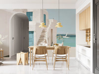 Mediterranean Sea Breeze Study Wall Mural