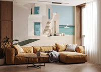 Mediterranean Sea Breeze Study Wall Mural