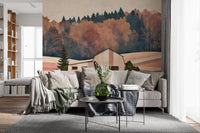 Rustic Autumnal Barn Countryside Wall Mural