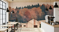 Rustic Autumnal Barn Countryside Wall Mural