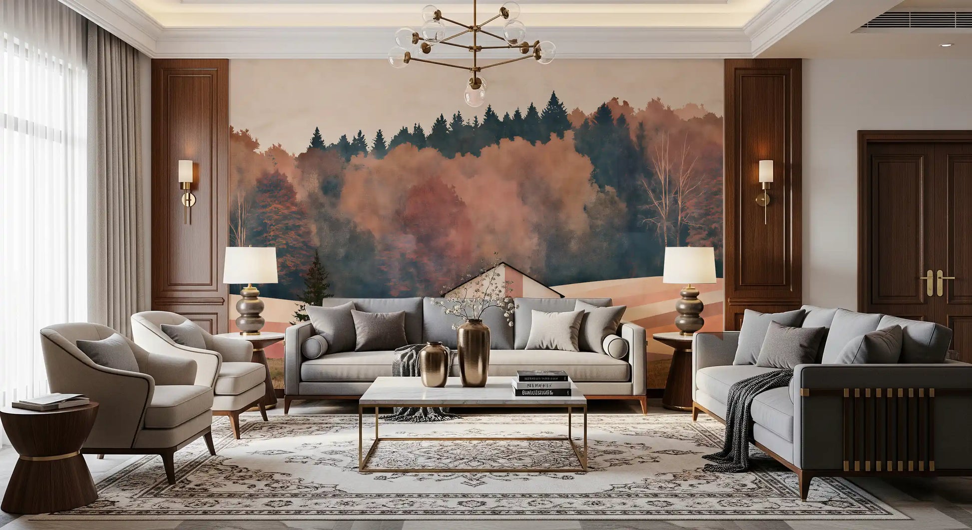 Rustic Autumnal Barn Countryside Wall Mural