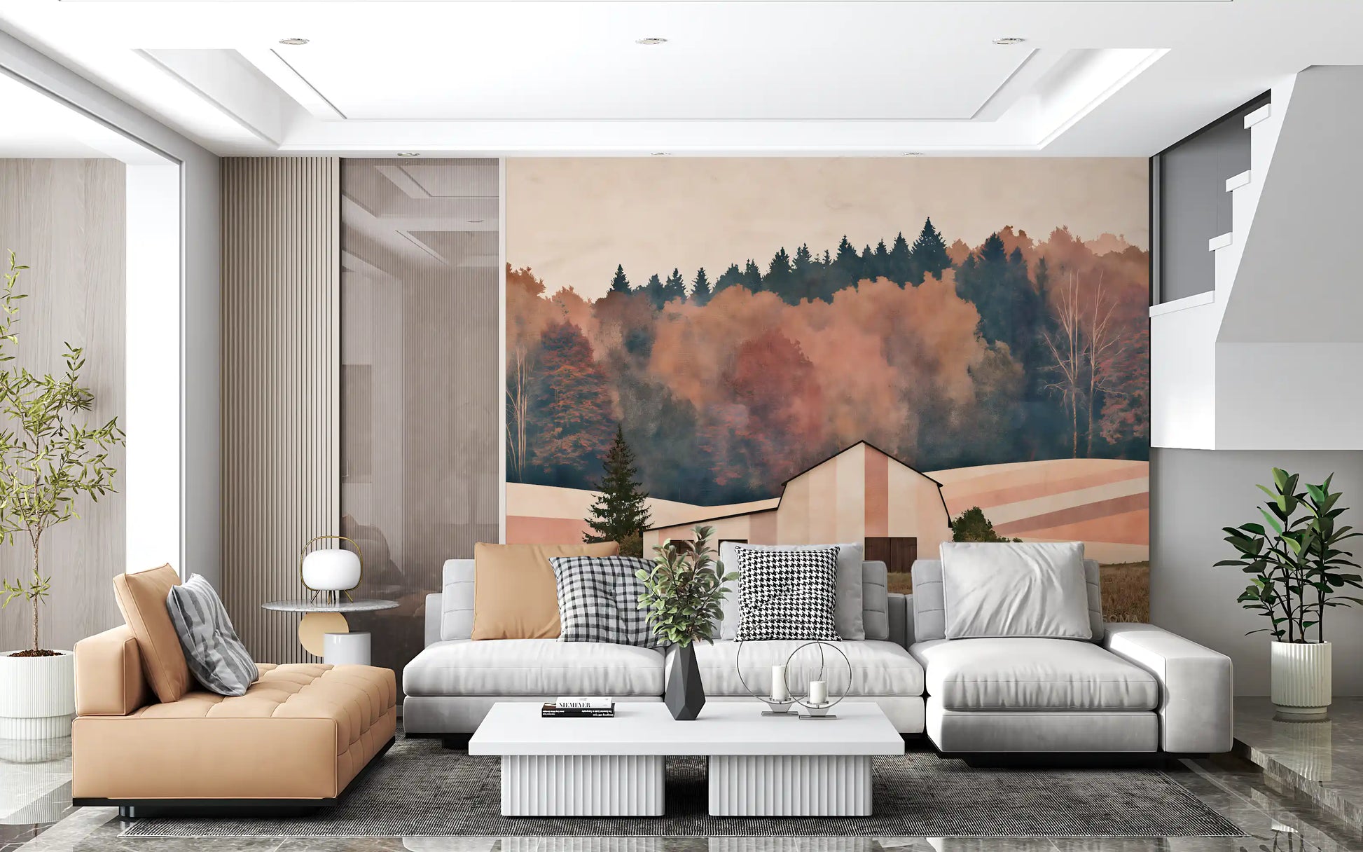 Rustic Autumnal Barn Countryside Wall Mural
