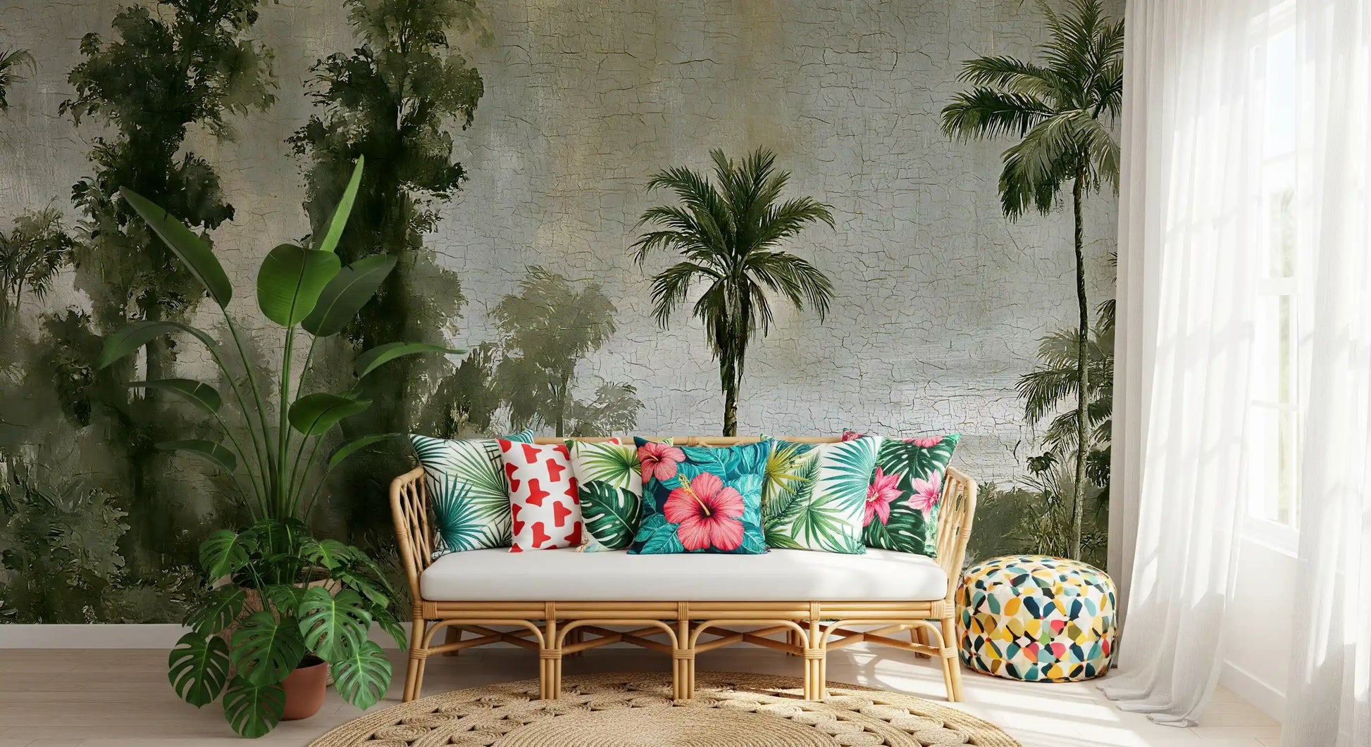 Aged Tropical Forest Landscape Wall Mural