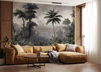 Vintage Tropical Jungle Escape Wall Mural