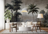 Vintage Tropical Jungle Escape Wall Mural