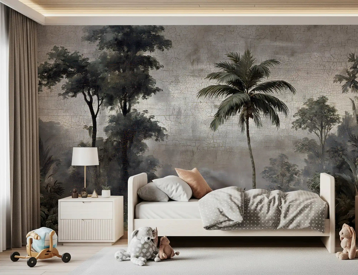 Vintage Tropical Jungle Escape Wall Mural