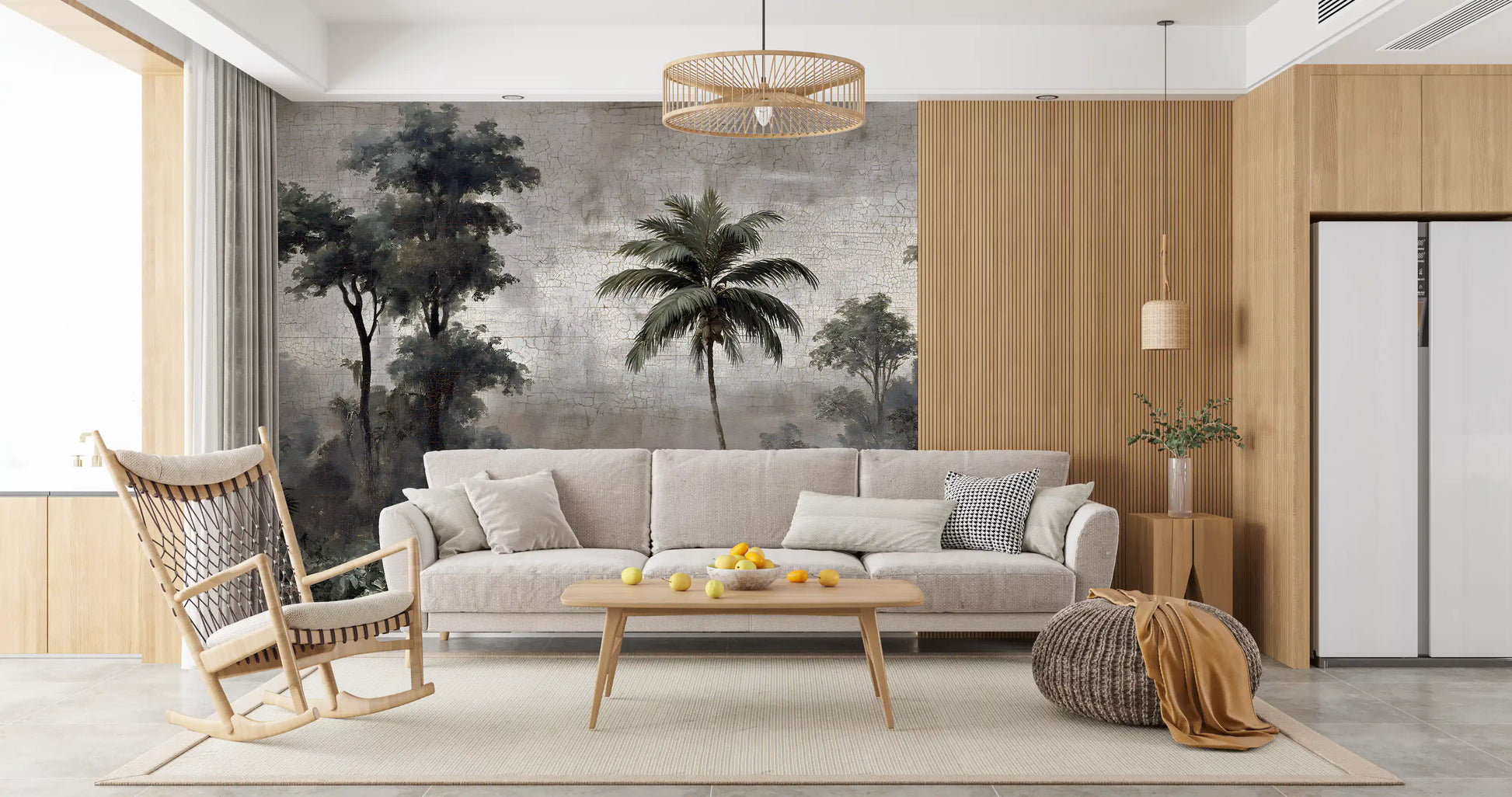 Vintage Tropical Jungle Escape Wall Mural