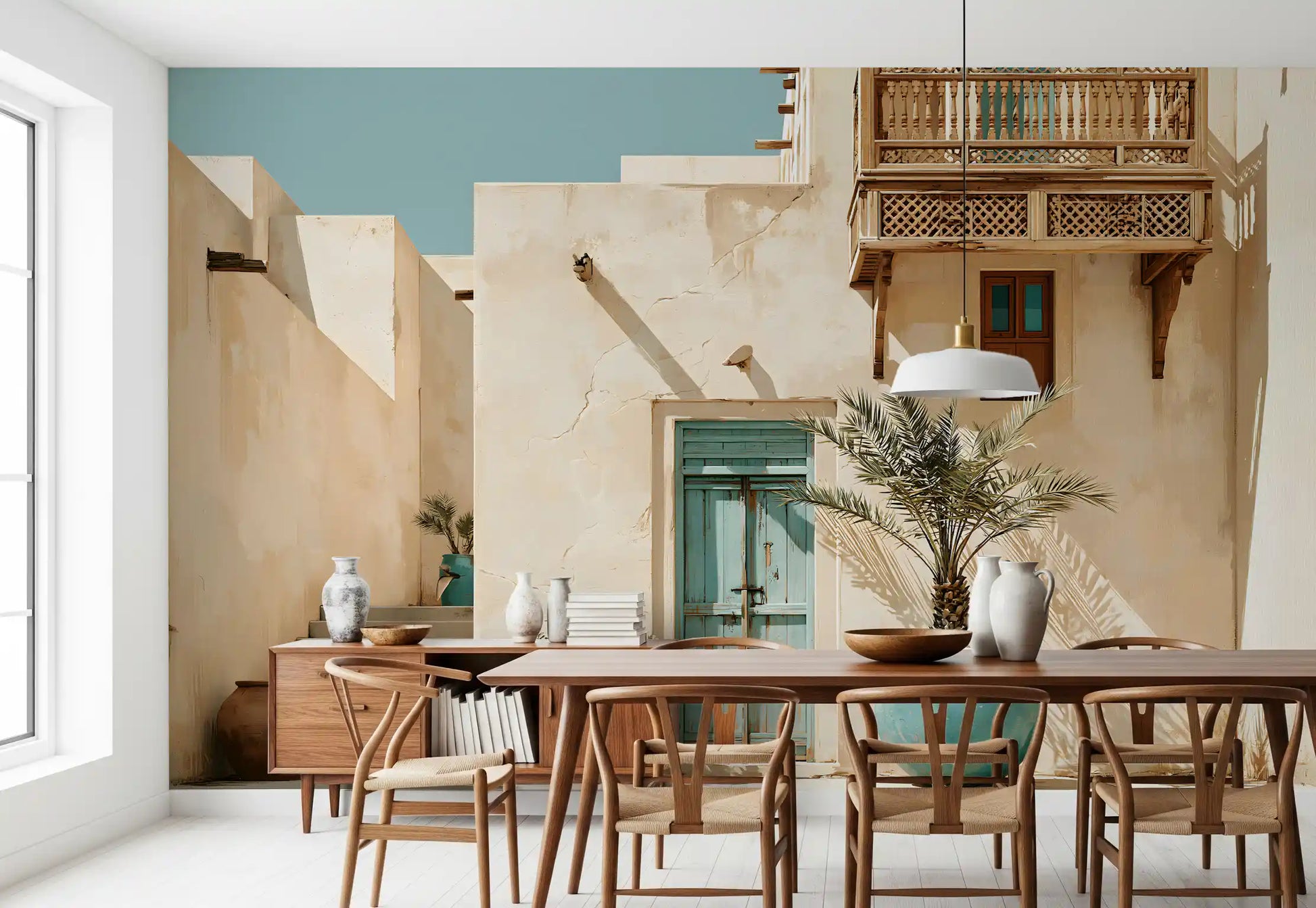 Middle Eastern Courtyard Oasis Wall Mural