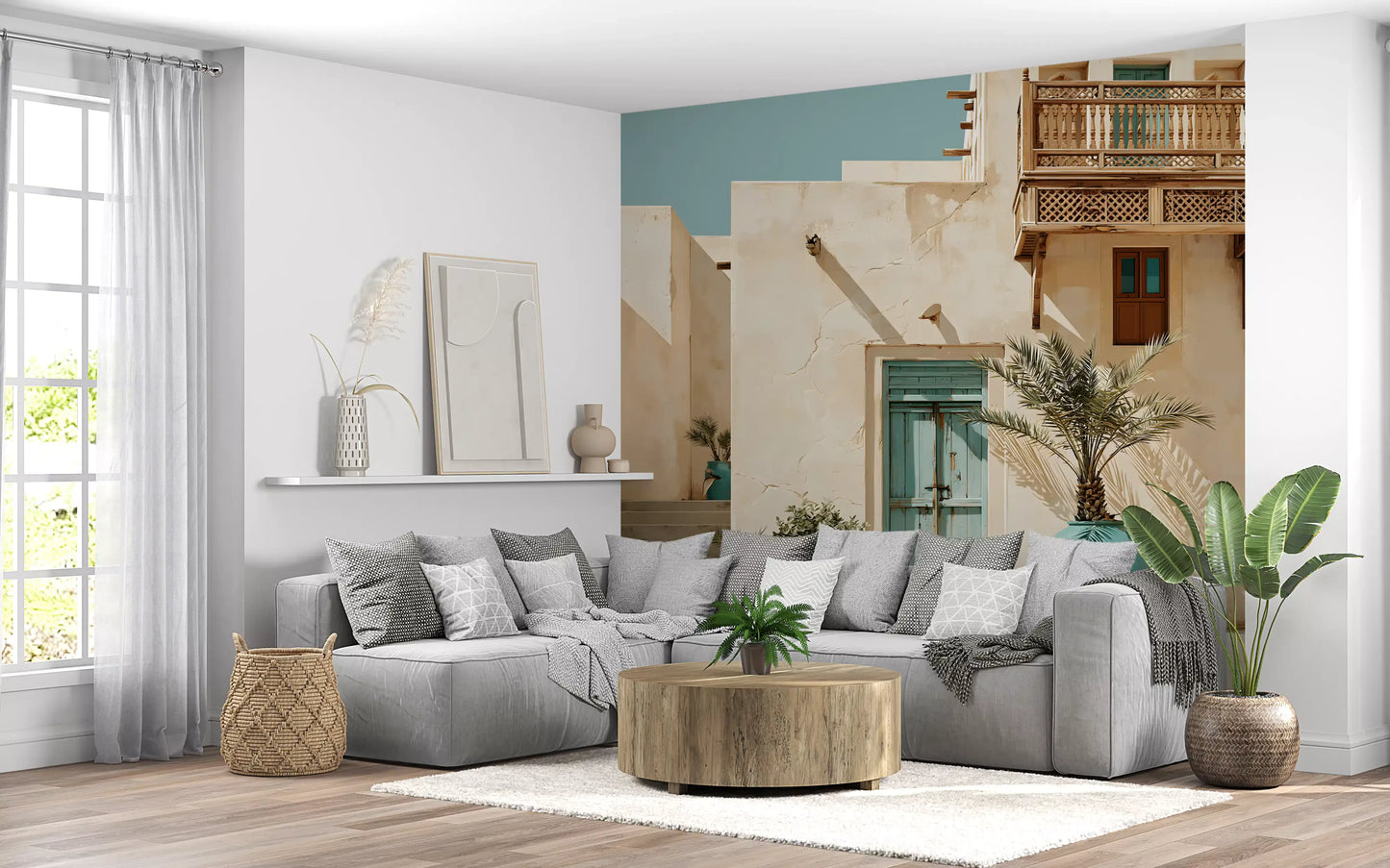 Middle Eastern Courtyard Oasis Wall Mural