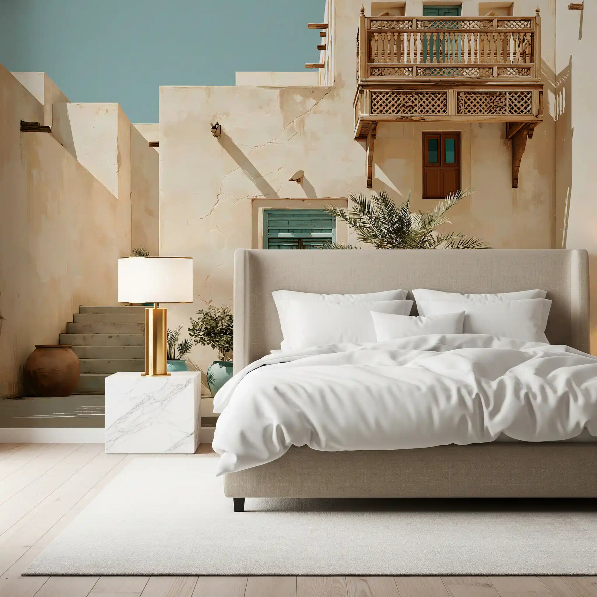 Middle Eastern Courtyard Oasis Wall Mural