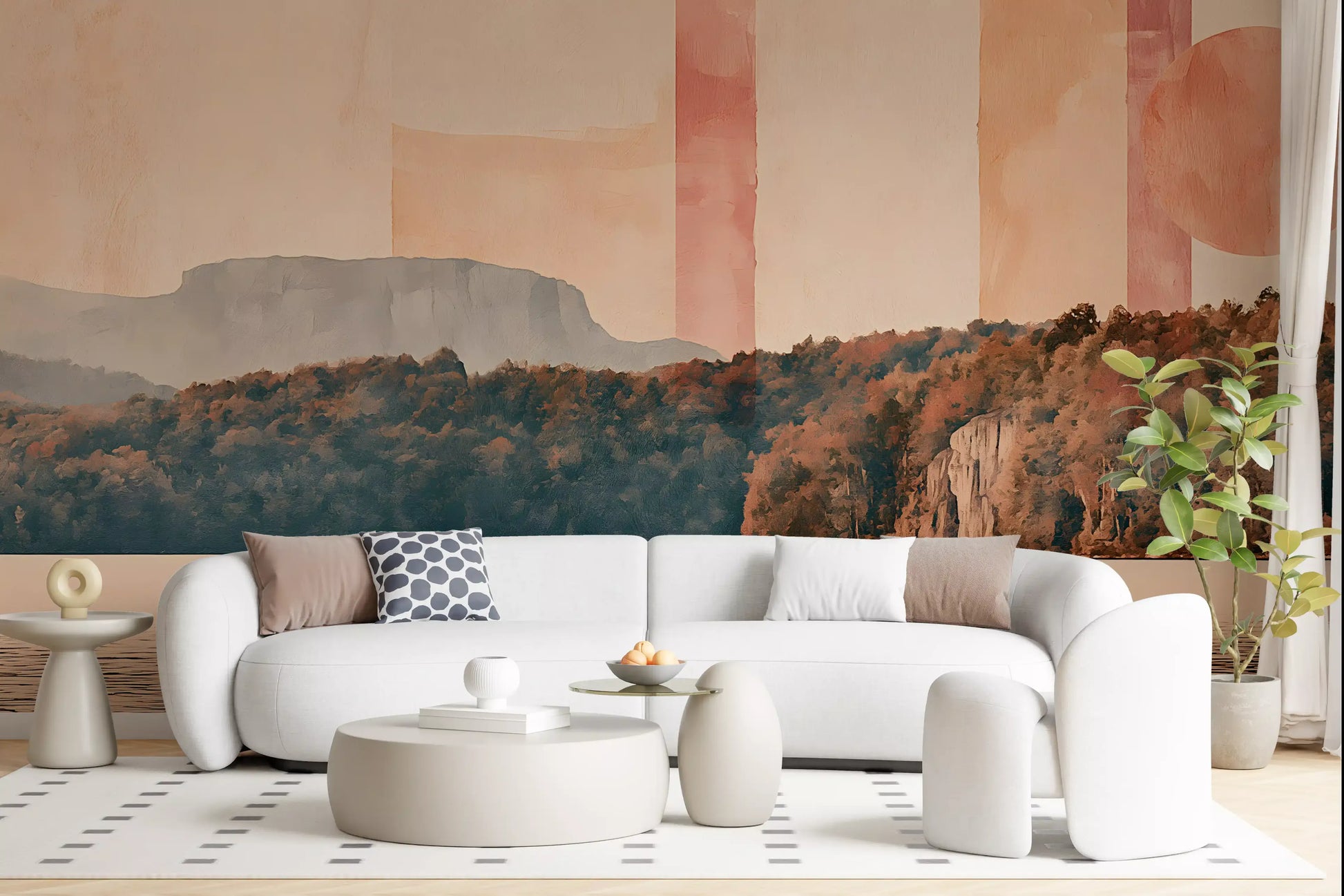 Abstract Horizon Lake Scenery Wall Mural