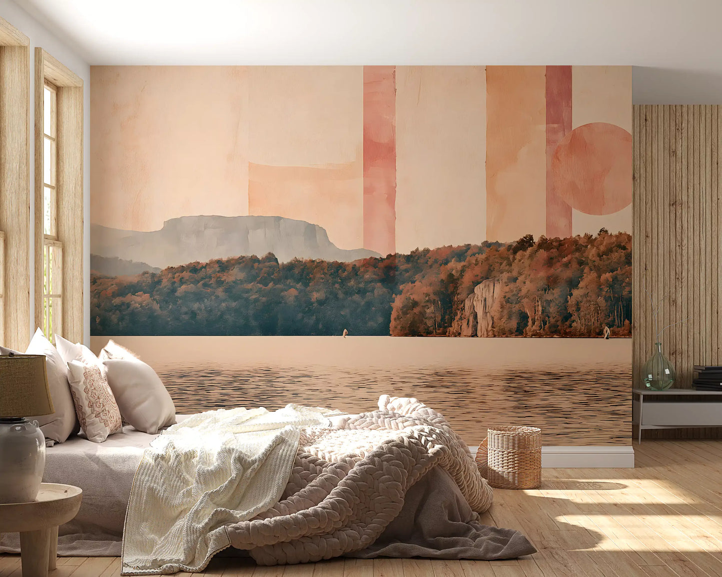 Abstract Horizon Lake Scenery Wall Mural