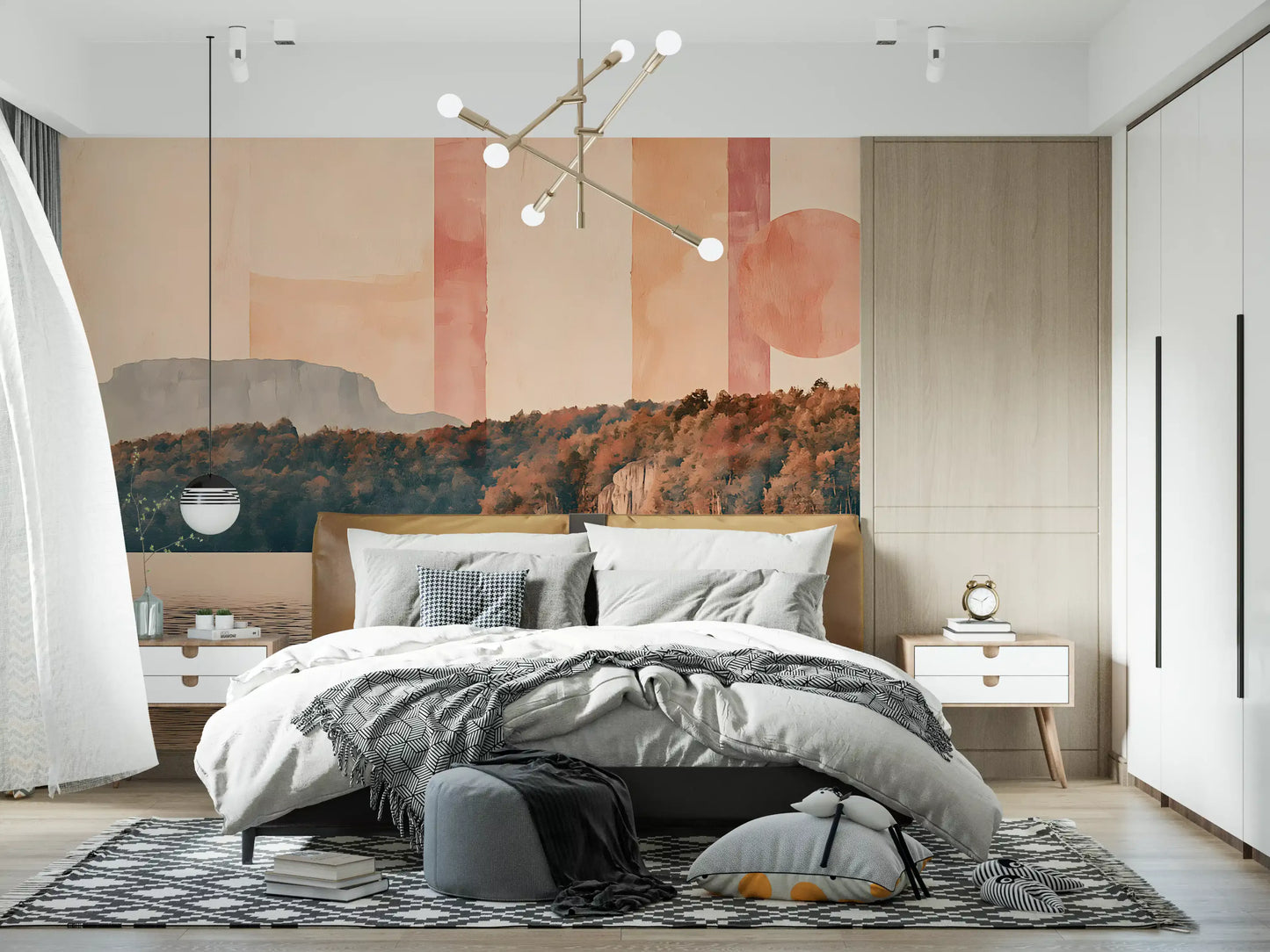 Abstract Horizon Lake Scenery Wall Mural
