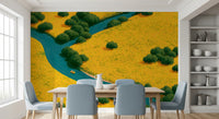 Summer Wildflower Stream Vista Wall Mural
