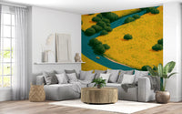 Summer Wildflower Stream Vista Wall Mural