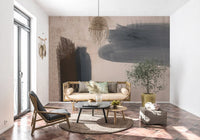 Brushed Silence - blue-grey-abstract Wall Mural