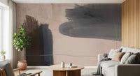 Brushed Silence - blue-grey-abstract Wall Mural