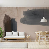 Brushed Silence - blue-grey-abstract Wall Mural