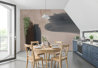 Brushed Silence - blue-grey-abstract Wall Mural