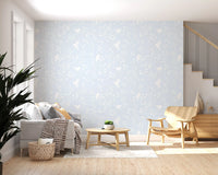 Pastel Blue Winter Birds Wallpaper⁠