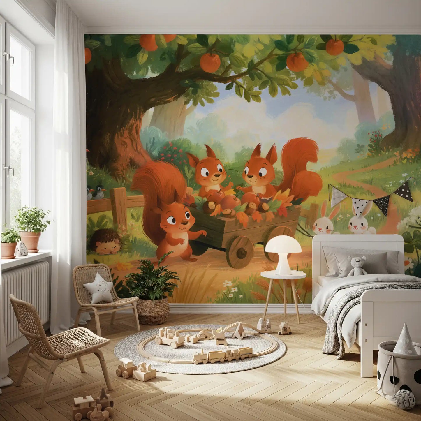 Autumn Woodland Friends Adventure Wall Mural