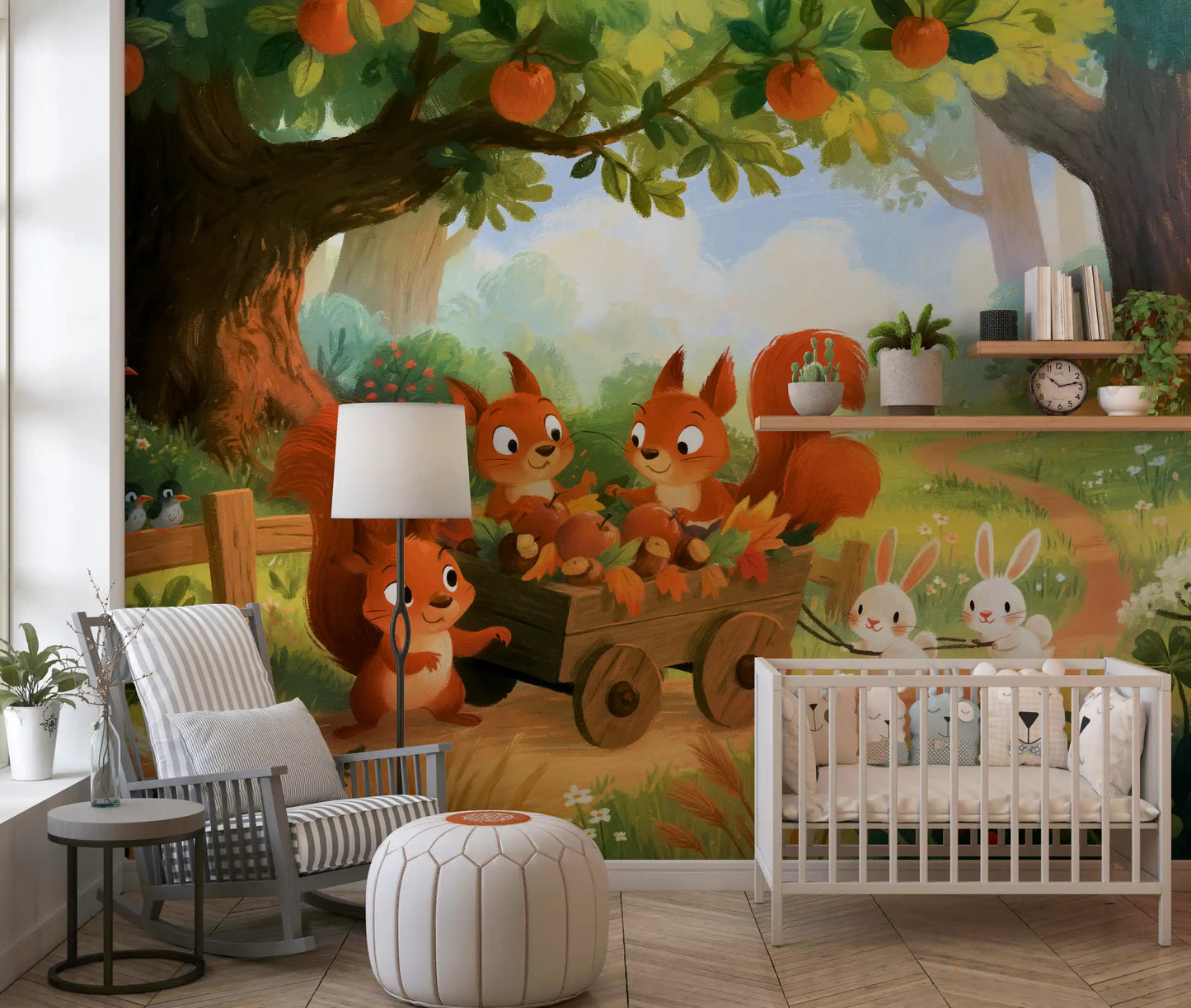 Autumn Woodland Friends Adventure Wall Mural