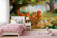 Autumn Woodland Friends Adventure Wall Mural