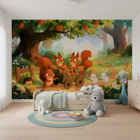 Autumn Woodland Friends Adventure Wall Mural